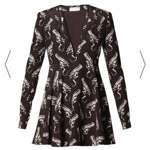 Saint Laurent Gun Pop jacquard dress